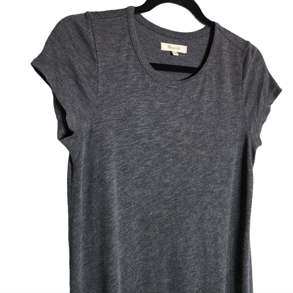 Madewell Relaxed Grey Midi Tee Dress Size Small Tri Blend Jersey - Picture 5 of 11